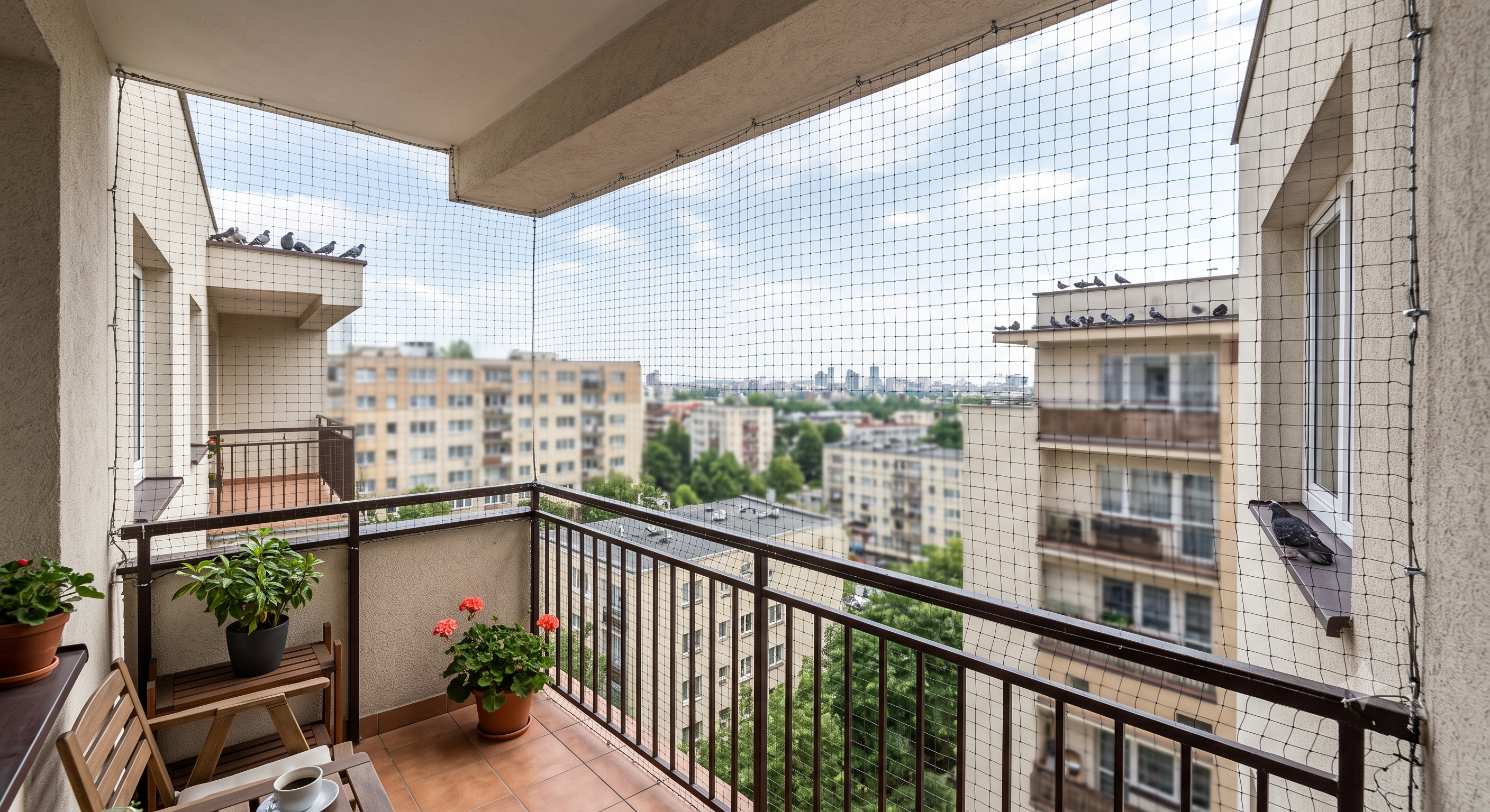Balcony safety net